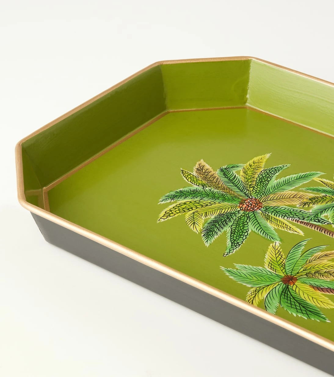 Les-Ottomans - Palms hand-painted iron tray