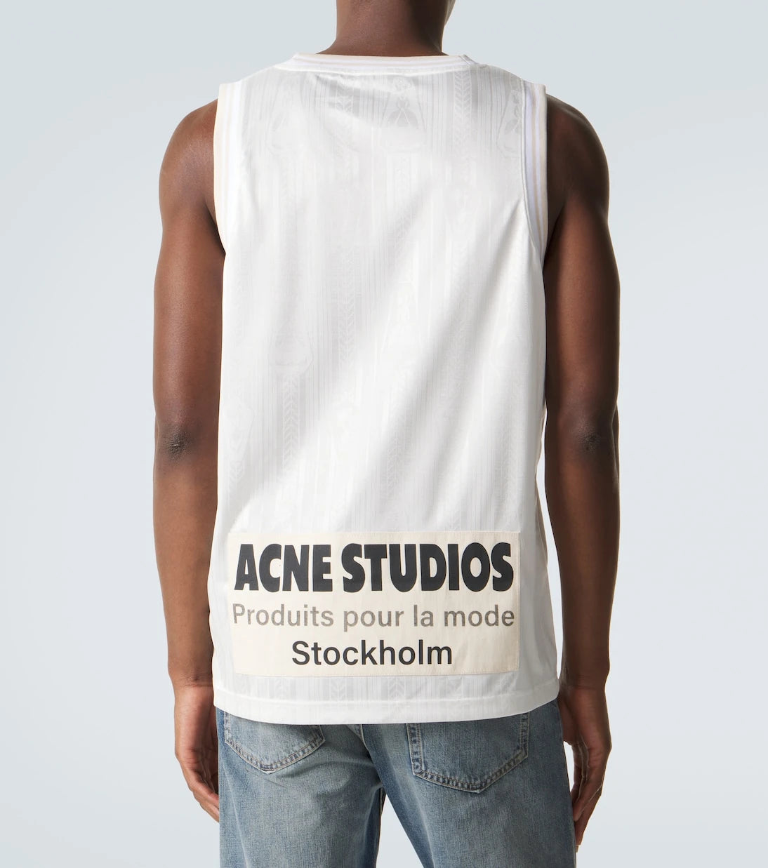 Acne Studios - تيشيرت بدون أكمام بطبعة شعار العلامة