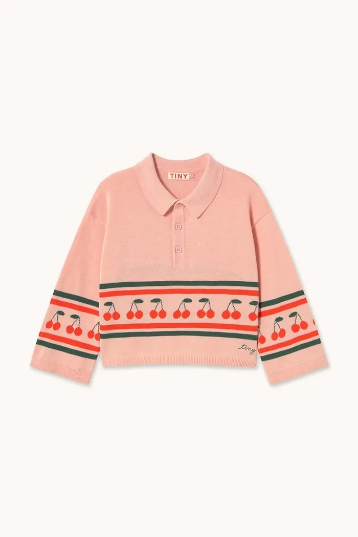 Детски памучен пуловер Tinycottons CHERRIES SWEATER