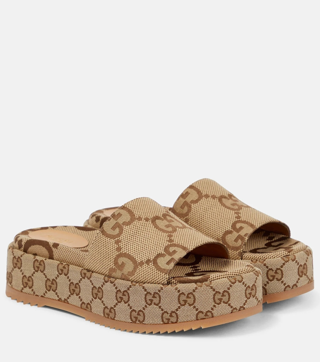 Gucci - GG Maxi canvas platform slides