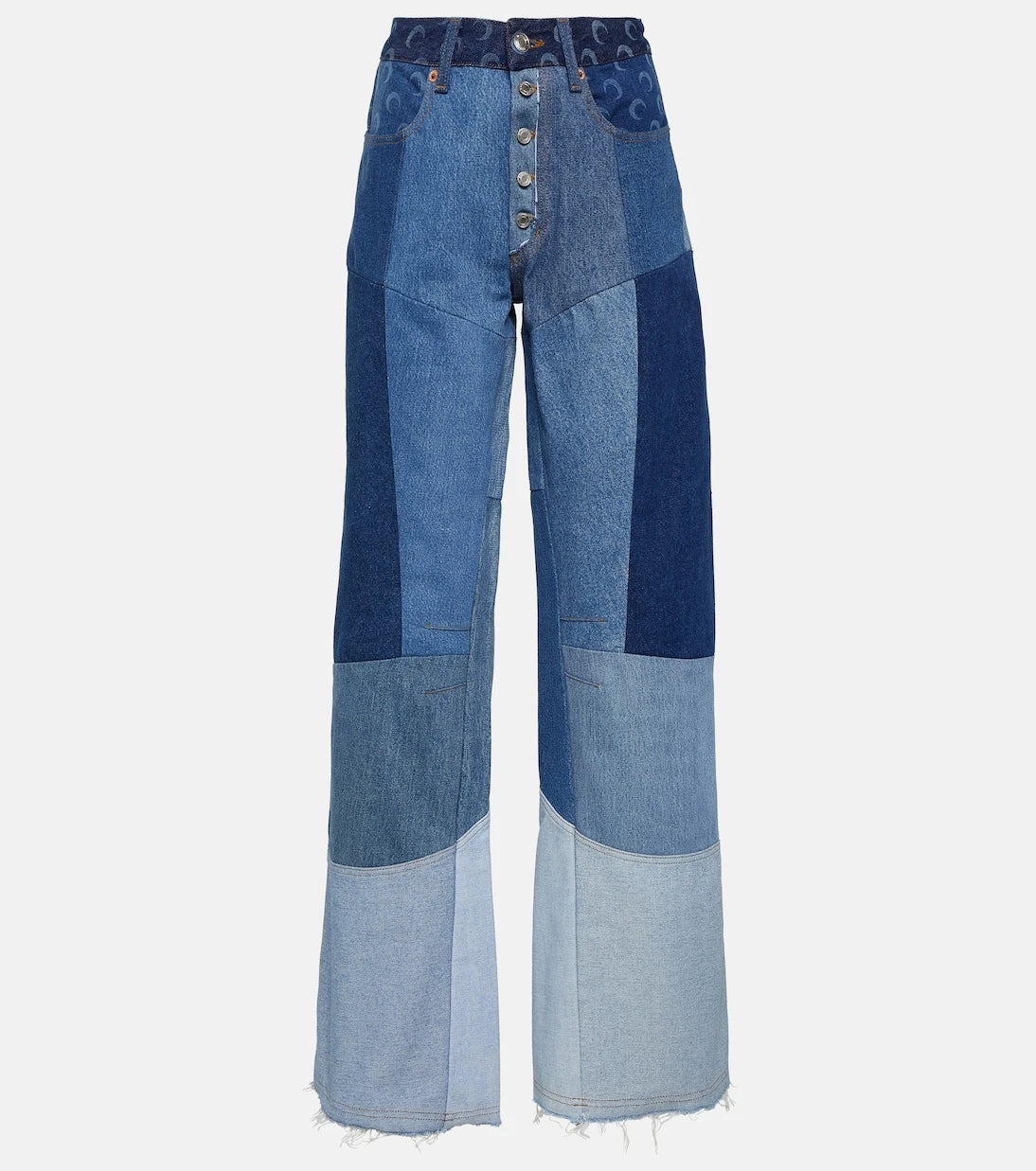 Marine Serre - Regenerated wide-leg jeans