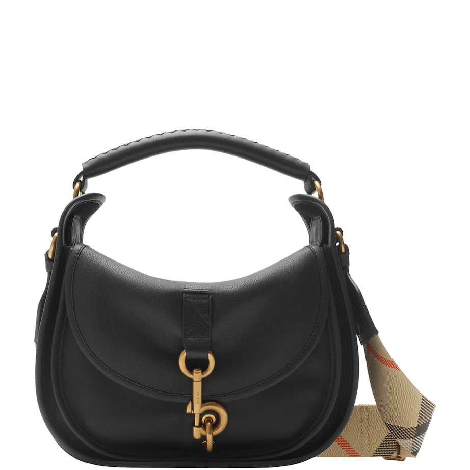 Burberry Small Calf Leather B Clip Messenger Bag