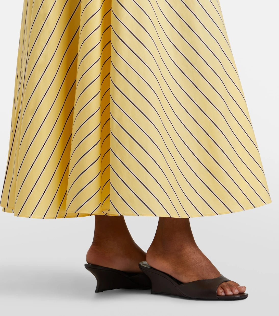 Staud - Milano striped cotton maxi skirt
