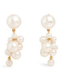 Yellow Gold and Pearl Botticelli Drop Earrings