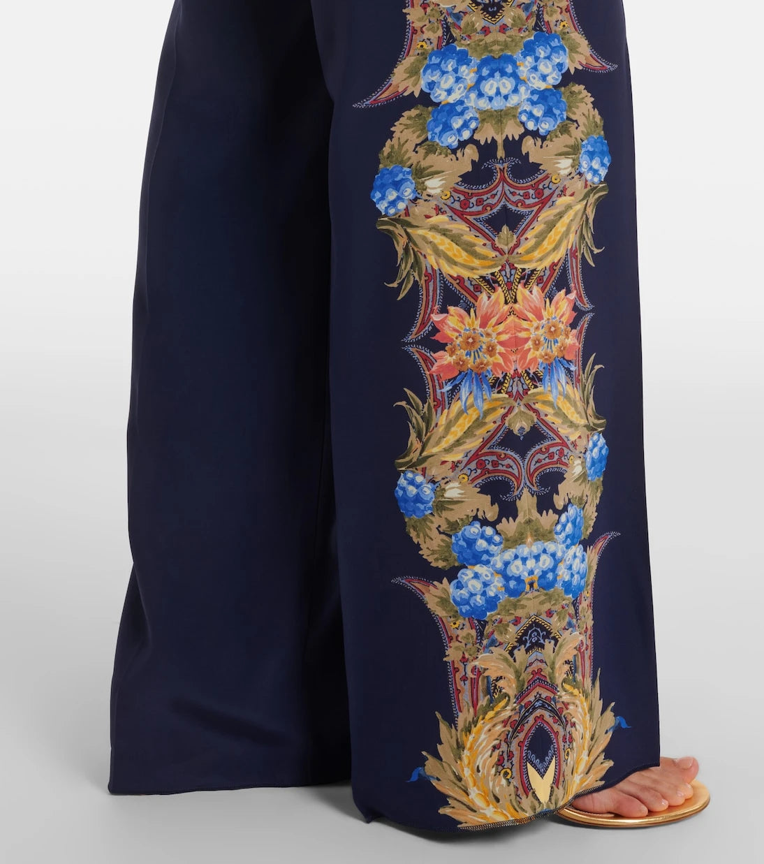 Etro - Floral silk straight pants