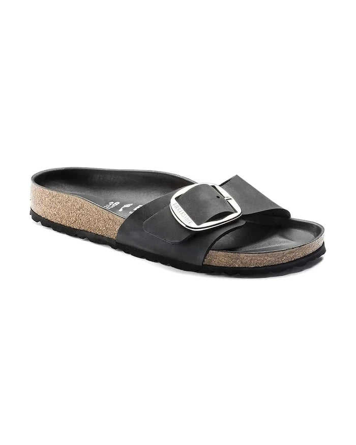 Nubuk Birkenstock Madrid Big Buckle Terlik