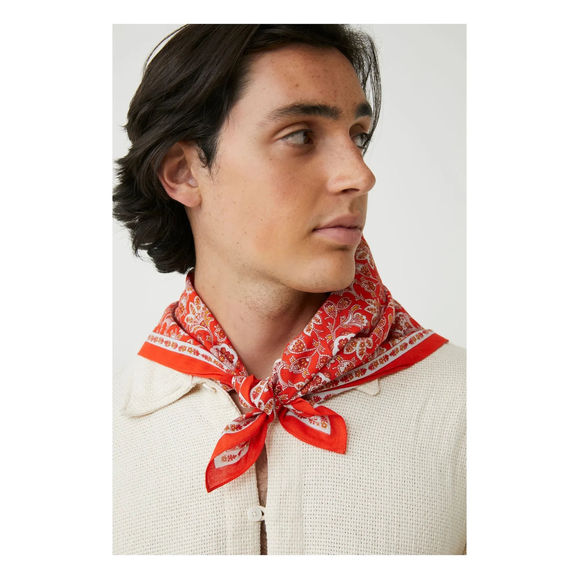 Moismont - India scarf N°764 Cotton | Coral