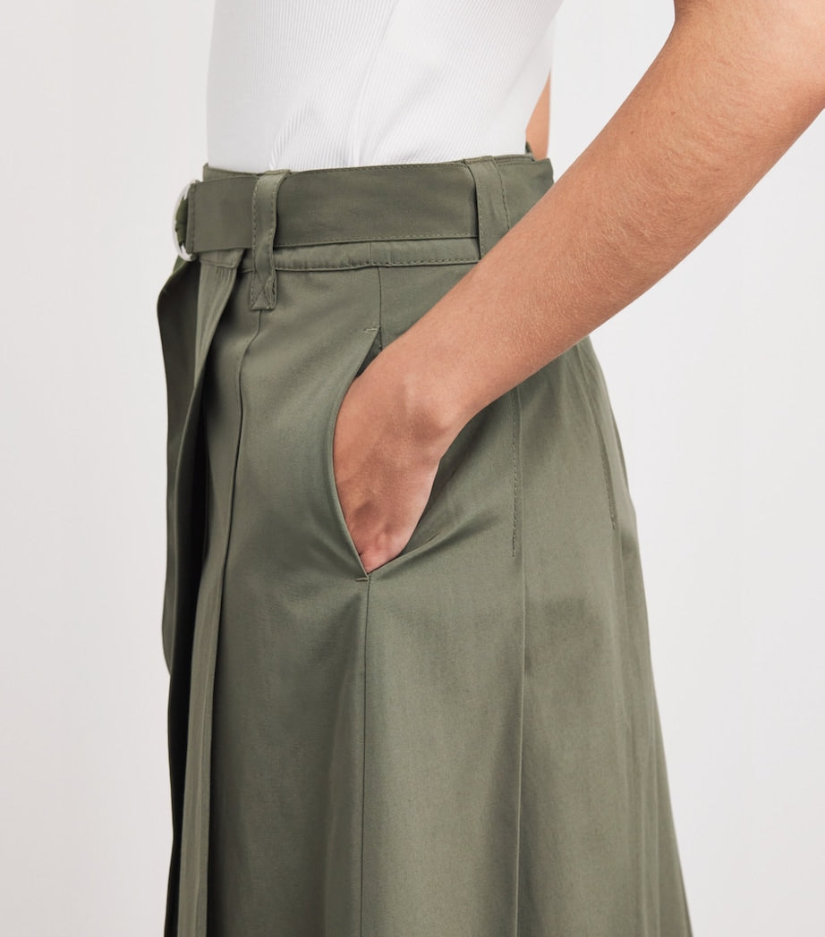 MAX&Co. Green Wrap Midi Skirt