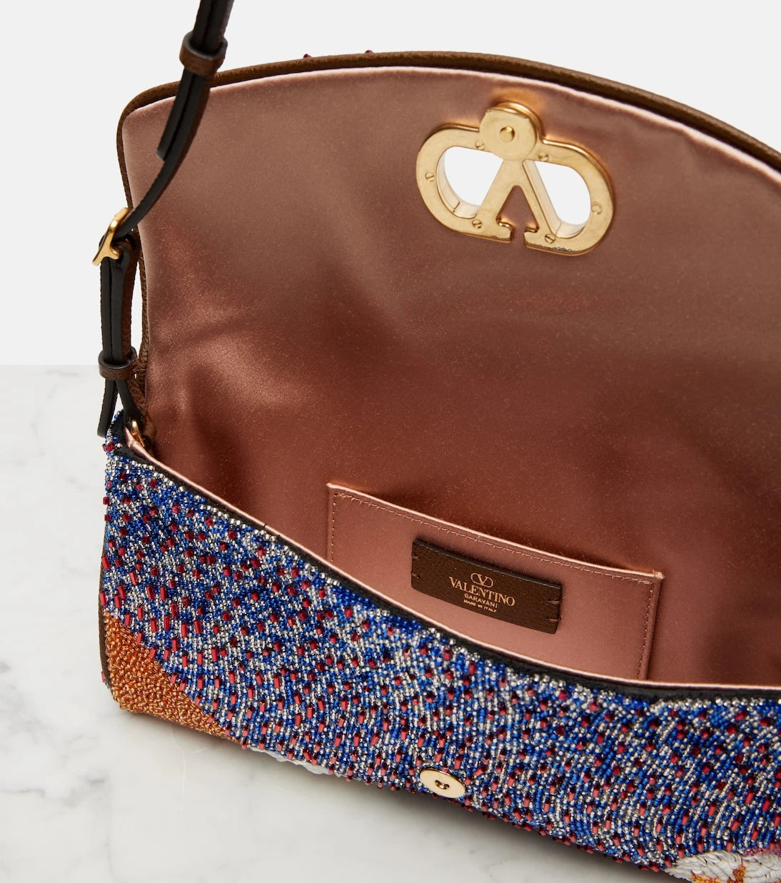 Valentino Garavani - DeVain Small floral embellished shoulder bag