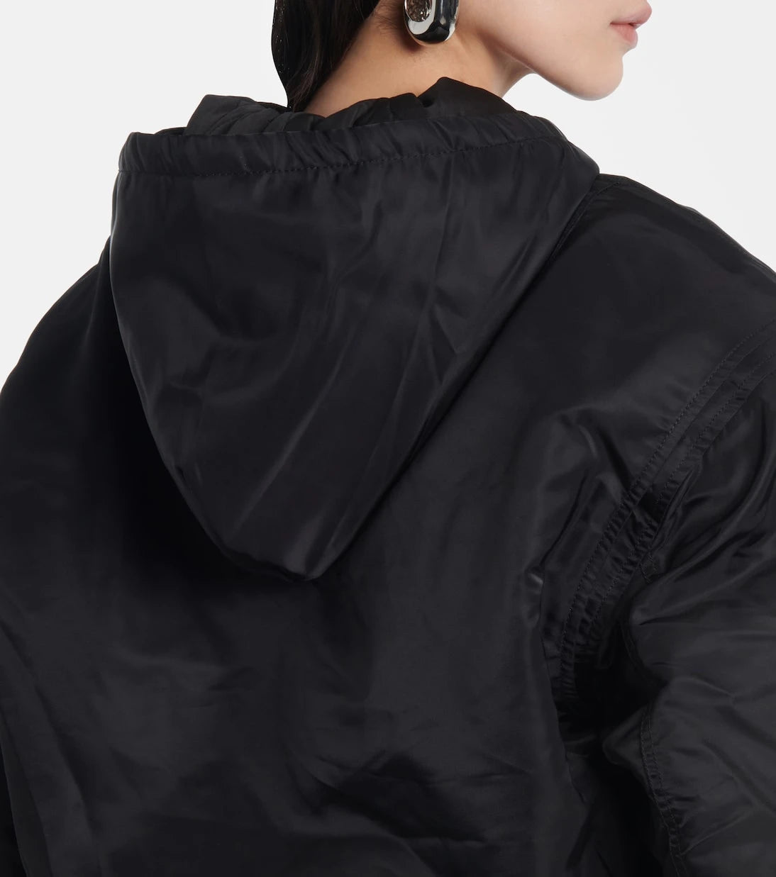 Entire Studios - Broad hooded satin bomber jacket