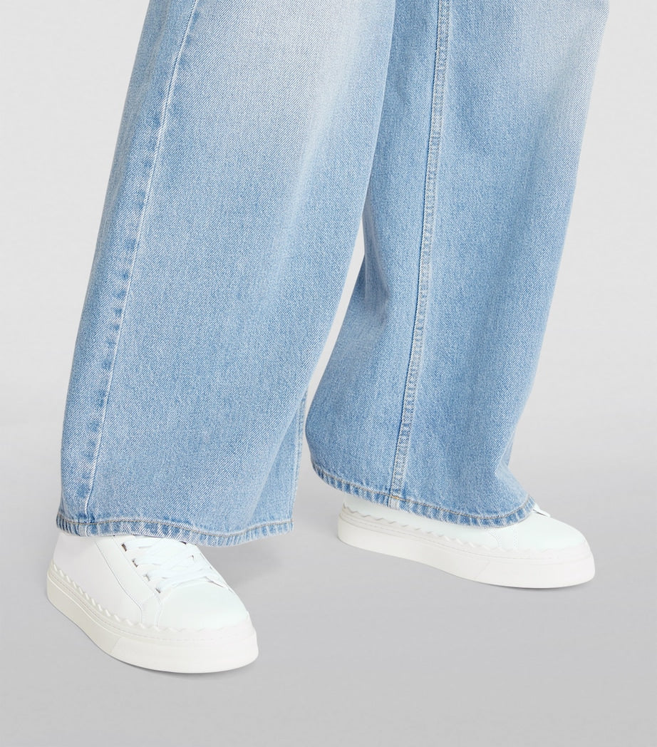 Chloé White Leather Lauren Sneakers