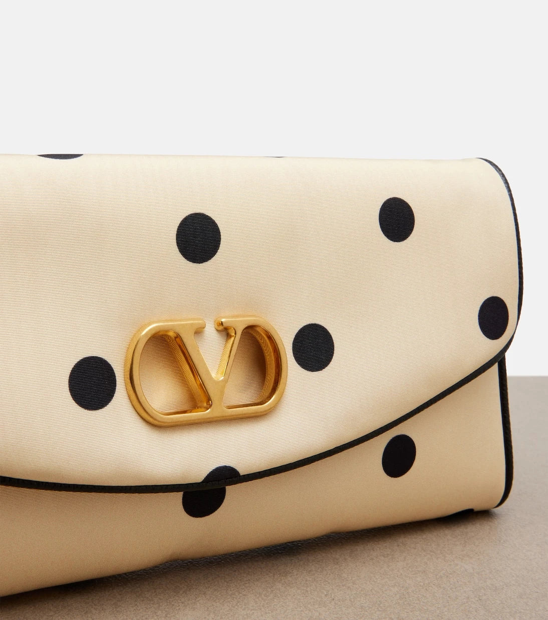 Valentino Garavani - DeVain Small polka-dot satin shoulder bag