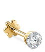 Yellow Gold Invisible Set Diamond Threaded Stud Earring (3mm)