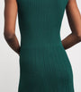 Cable Knit Polo Maxi Dress DARK GREEN