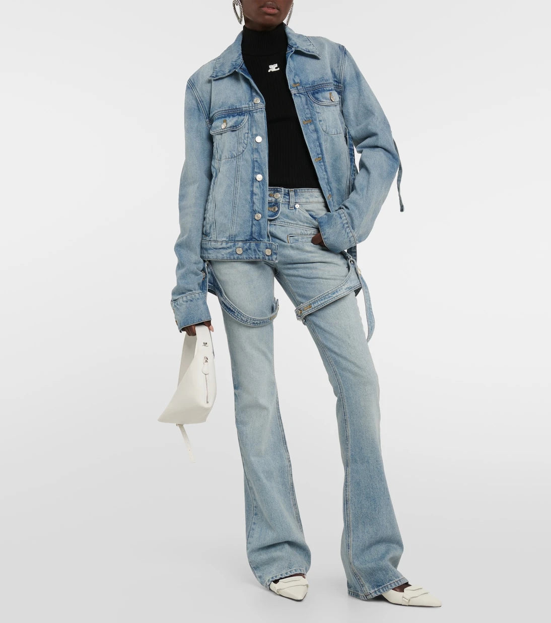 Courrèges - Mid-rise bootcut jeans