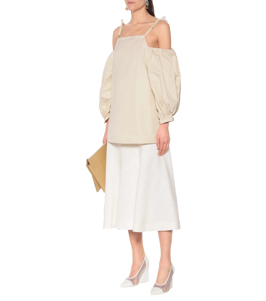 Jil Sander - Cotton off-shoulder top