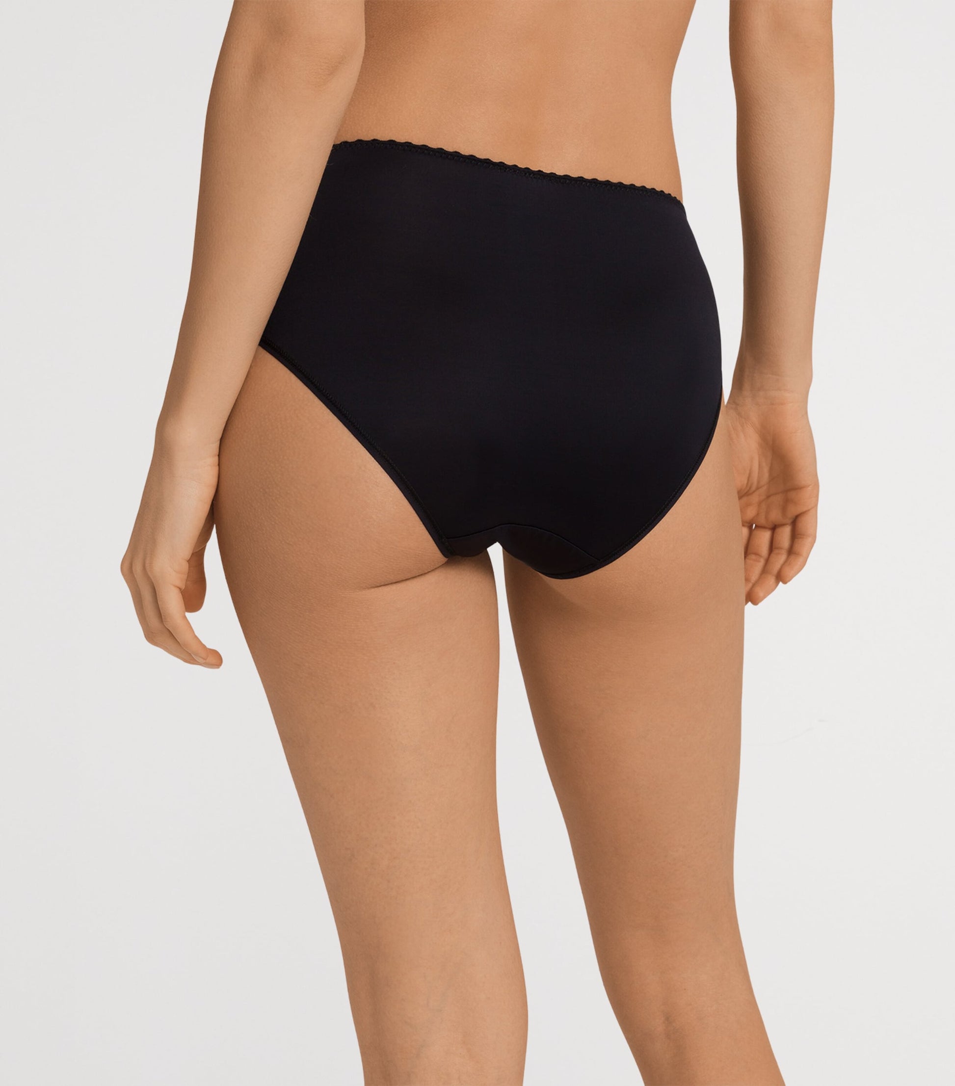 Hanro Black Satin Deluxe Midi Briefs