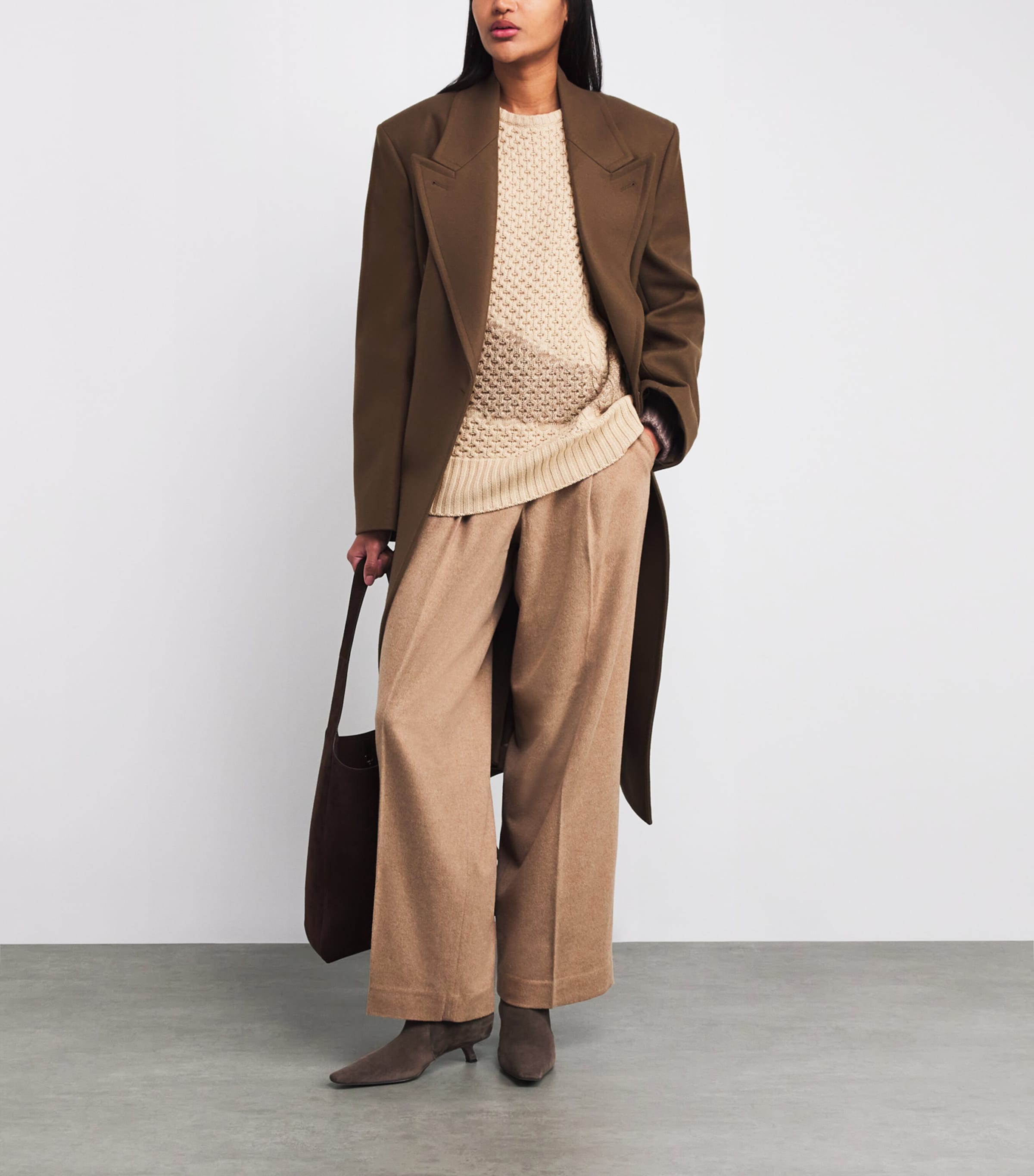 Fabiana Filippi Beige Cable-Knit Sweater