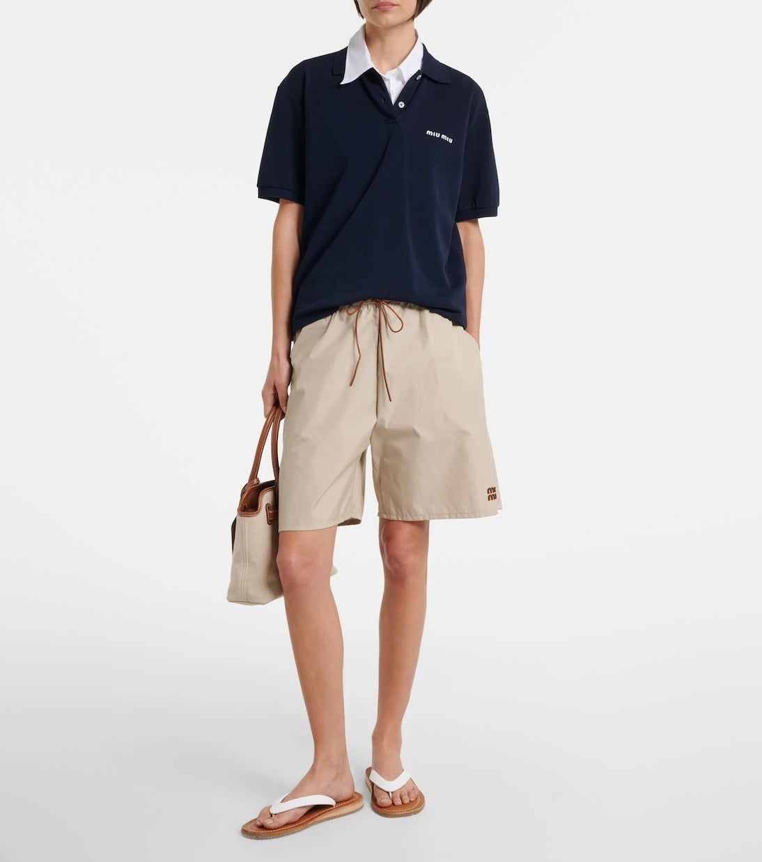 Miu Miu - Cotton-blend Bermuda shorts