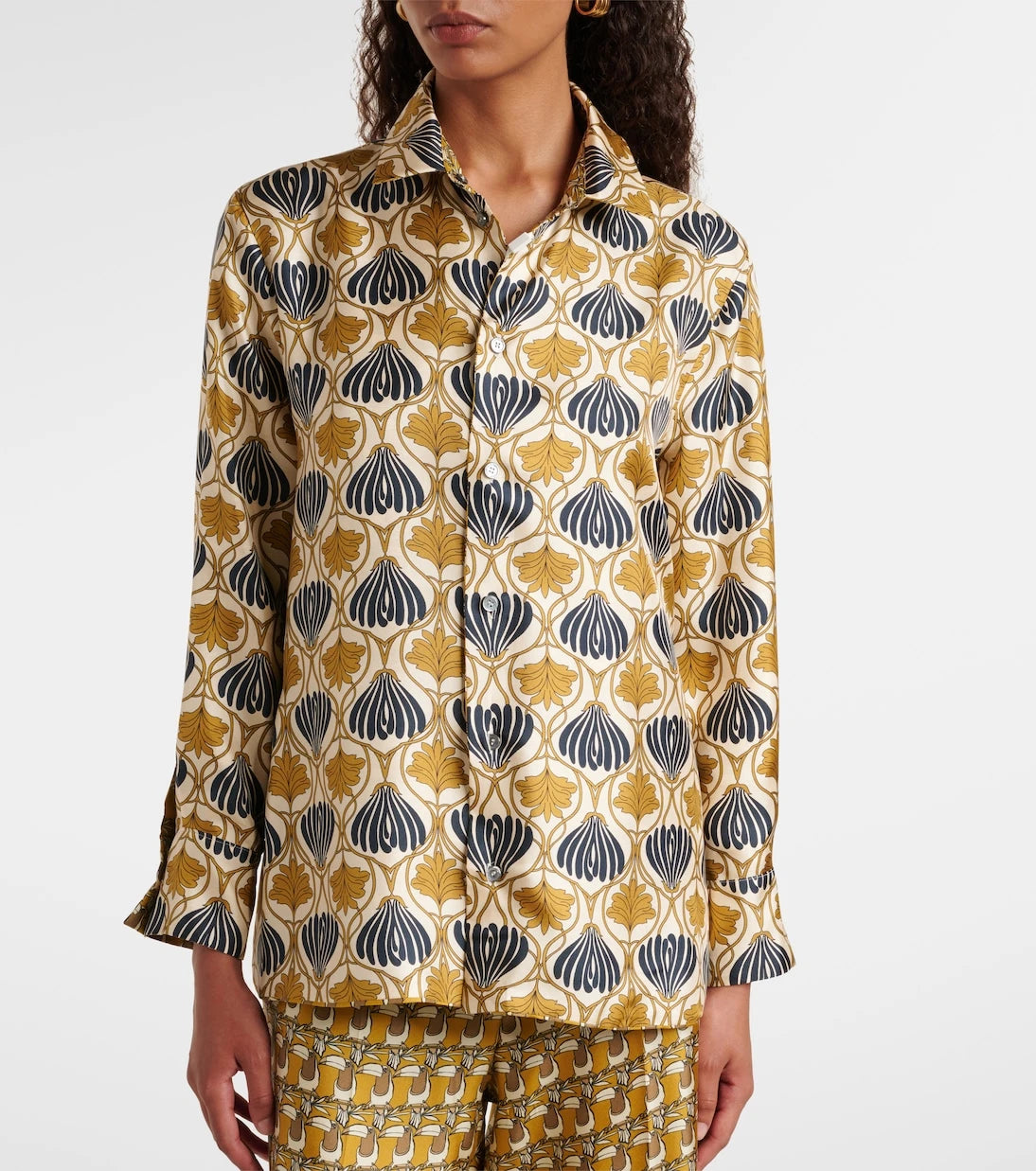 'S Max Mara - Printed reversible silk shirt