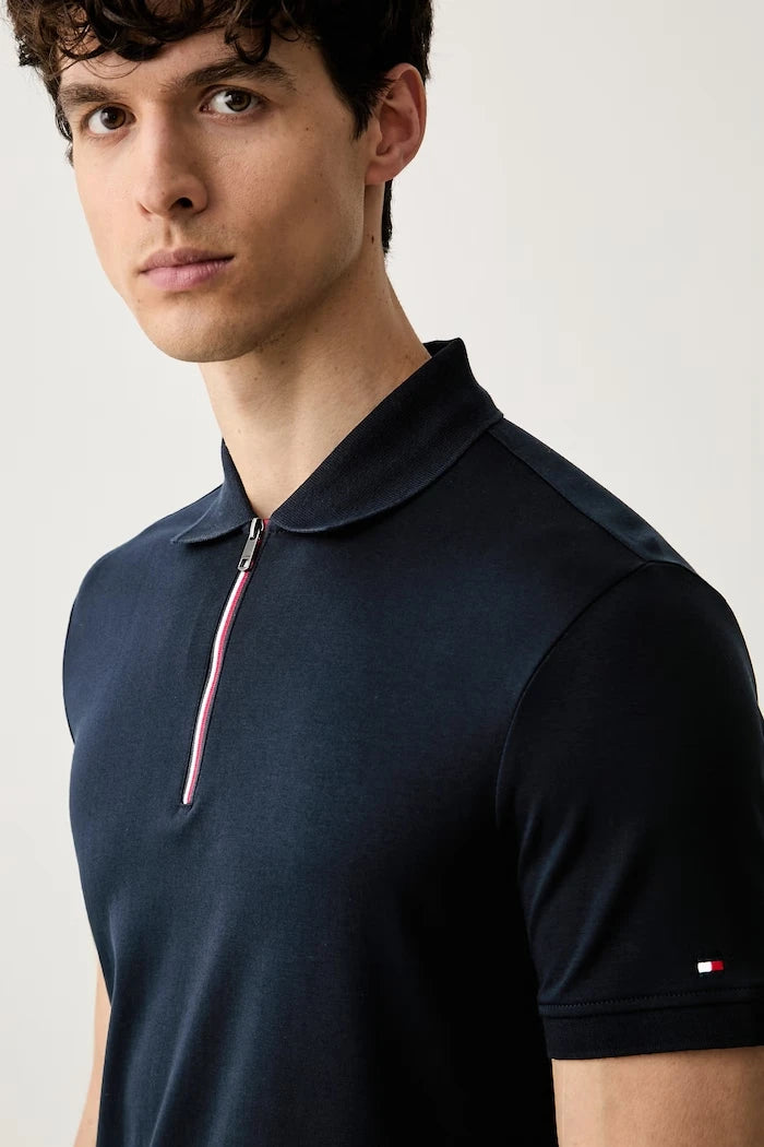 Tommy Hilfiger тениска с яка мъжка от памук