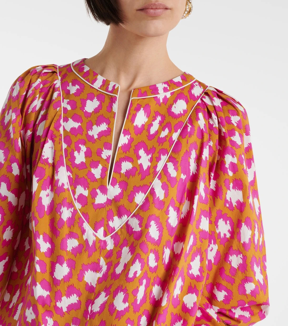 Diane von Furstenberg - Juliette printed cotton-blend top