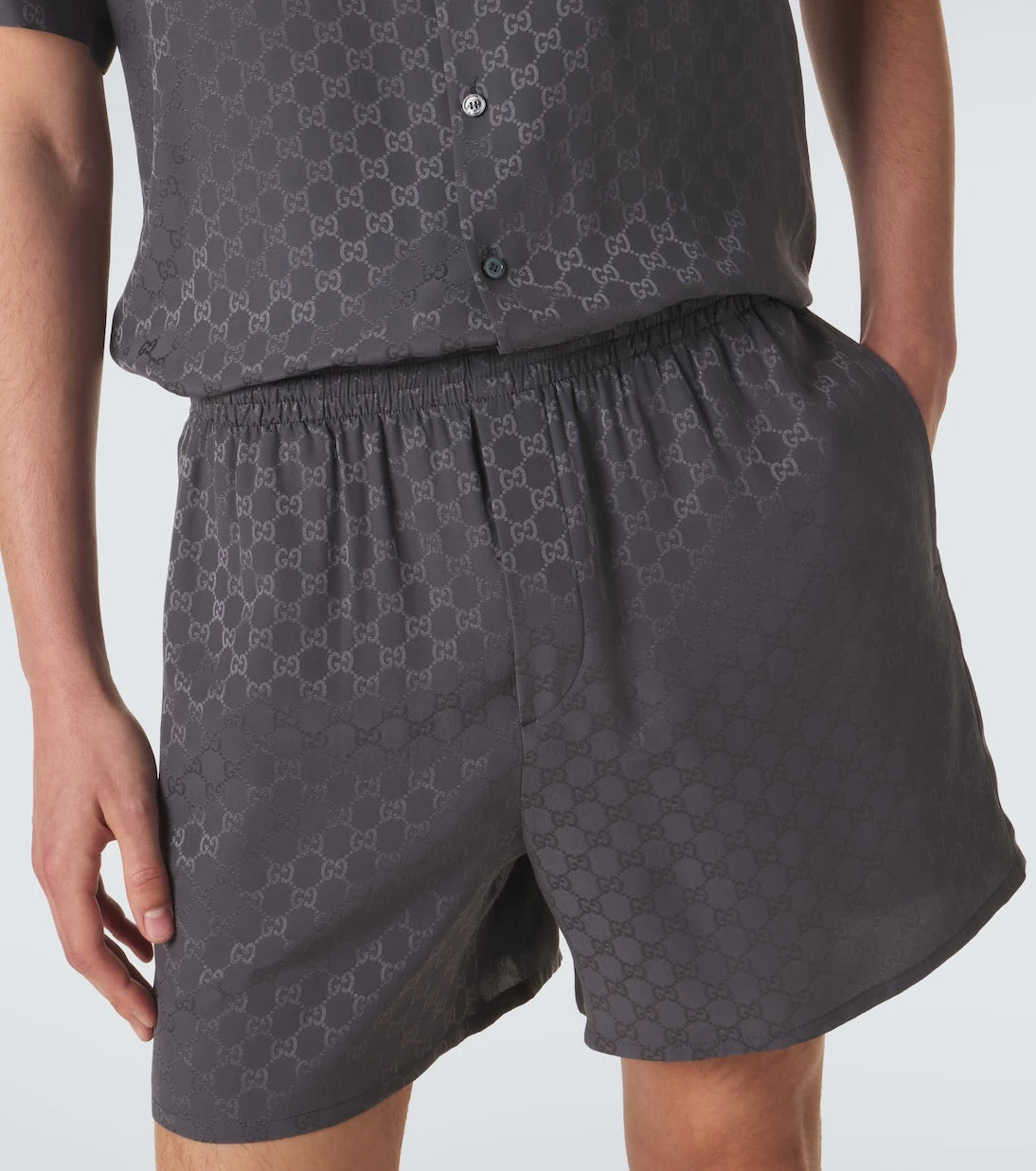 Gucci - GG silk jacquard shorts