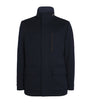 Paul & Shark Navy Cashmere Padded Hybrid Coat