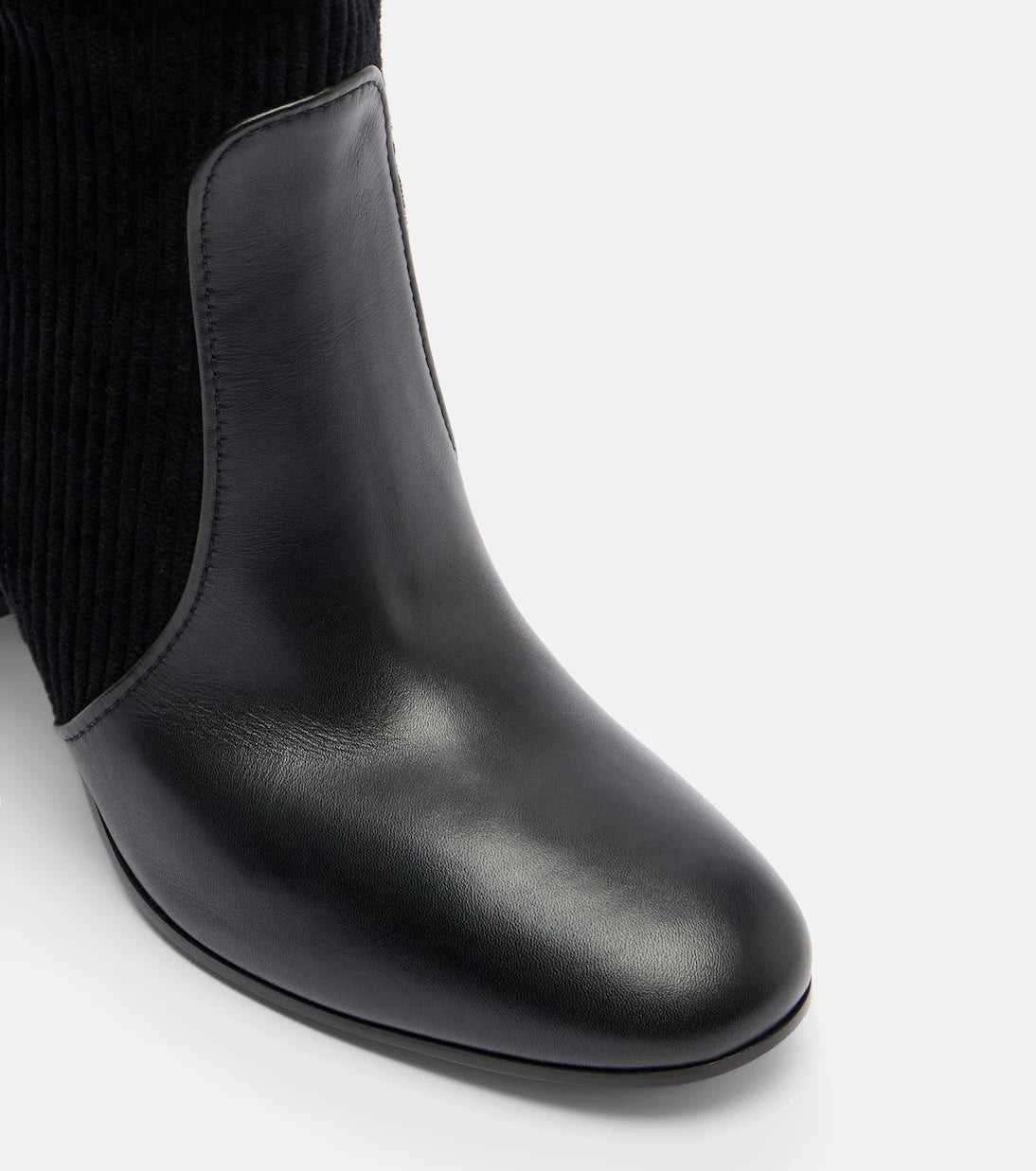 Gianvito Rossi - Sheffield leather and corduroy knee-high boots