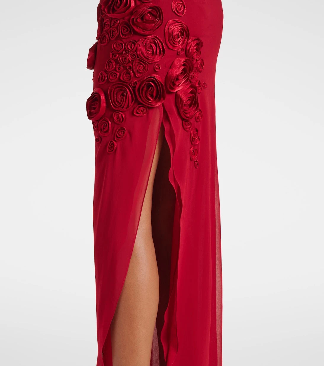 Blumarine - Floral-appliqué georgette gown