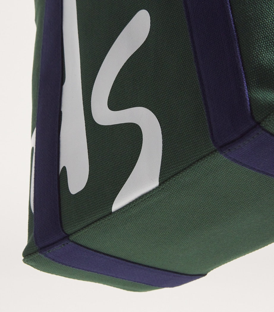 Harrods Green Mini Cotton Logo Tote Bag