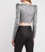 Paco Rabanne Silver Lace Crop Top