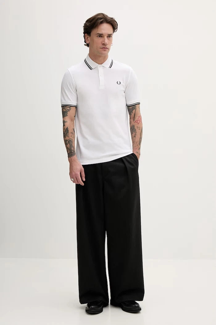 Памучна тениска с яка Fred Perry Twin Tipped Shirt