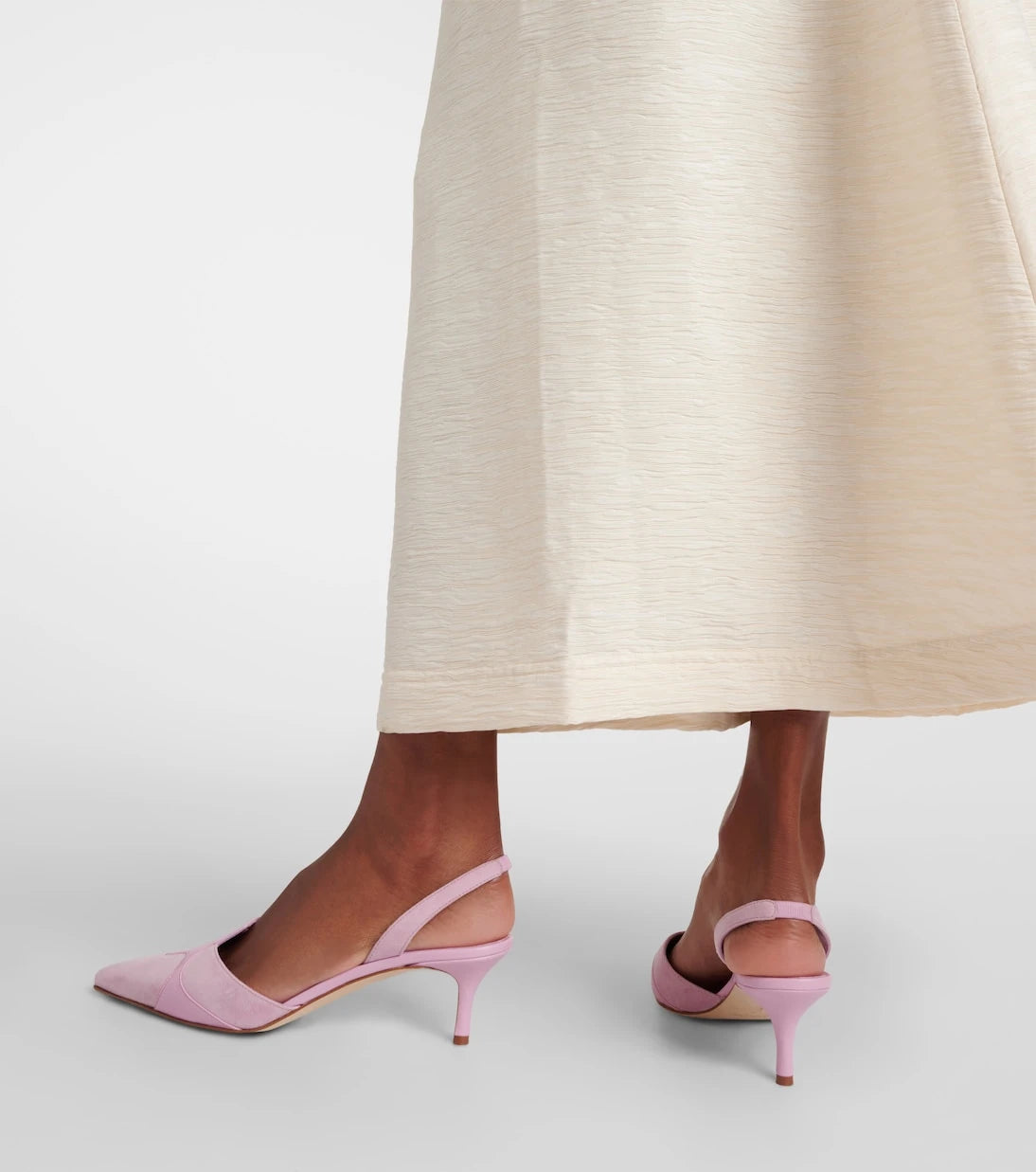 Manolo Blahnik - Poligleto 50 suede slingback pumps