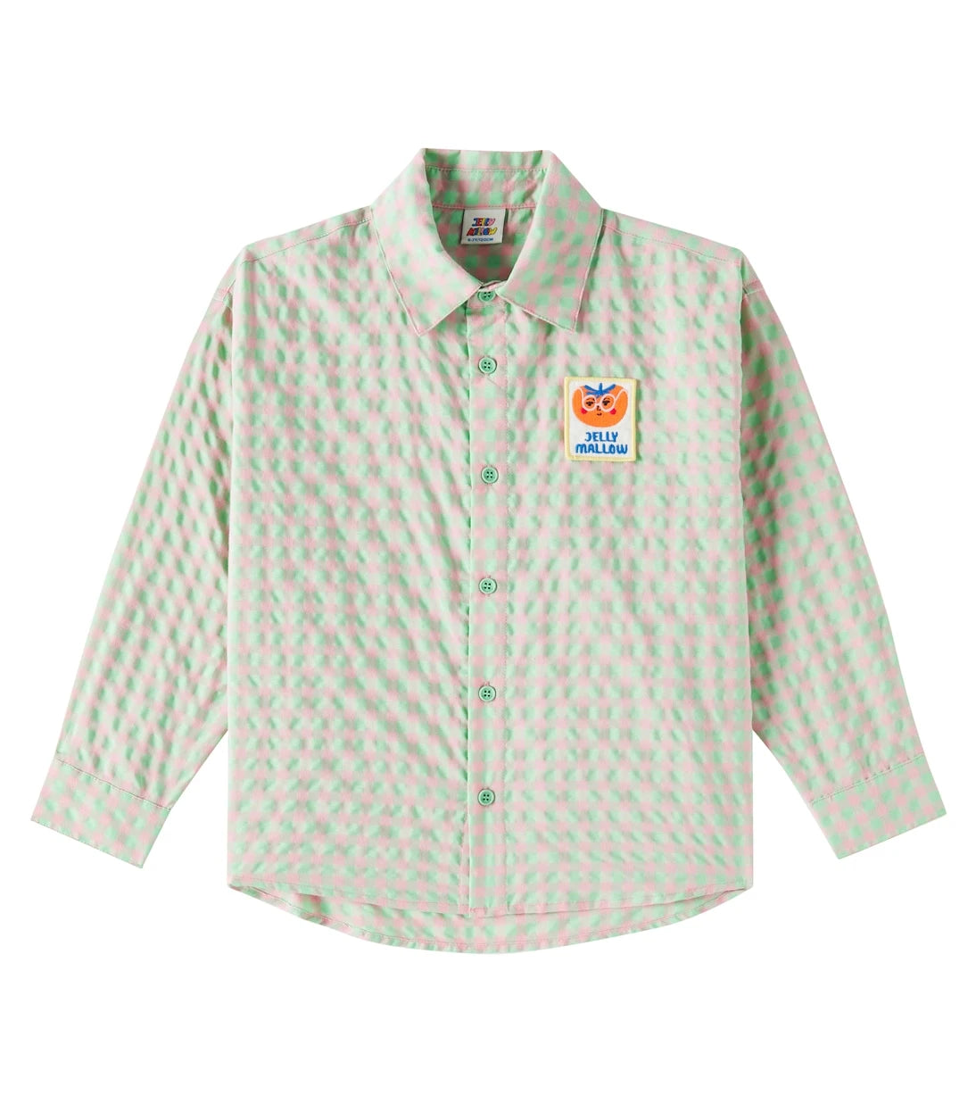 Jellymallow - Logo checked cotton-blend shirt