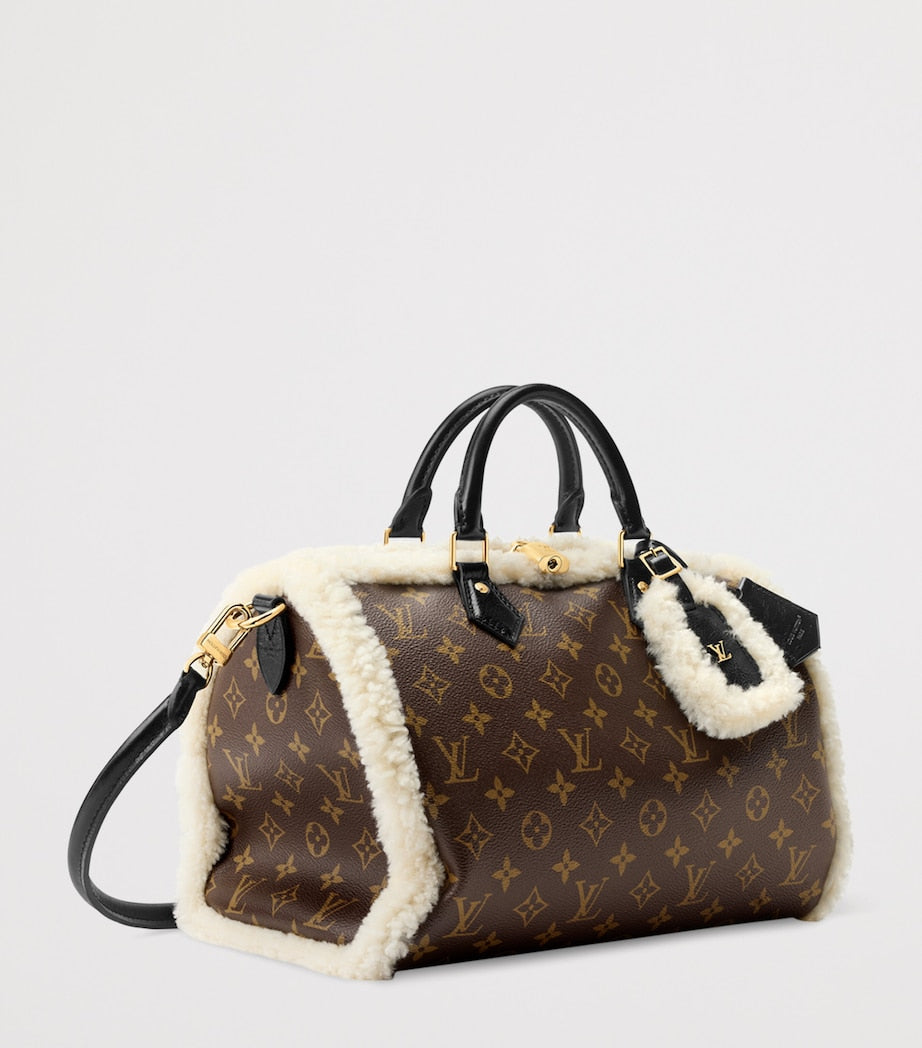 LOUIS VUITTON Canvas Speedy Soft 30 Teddy Shoulder Bag