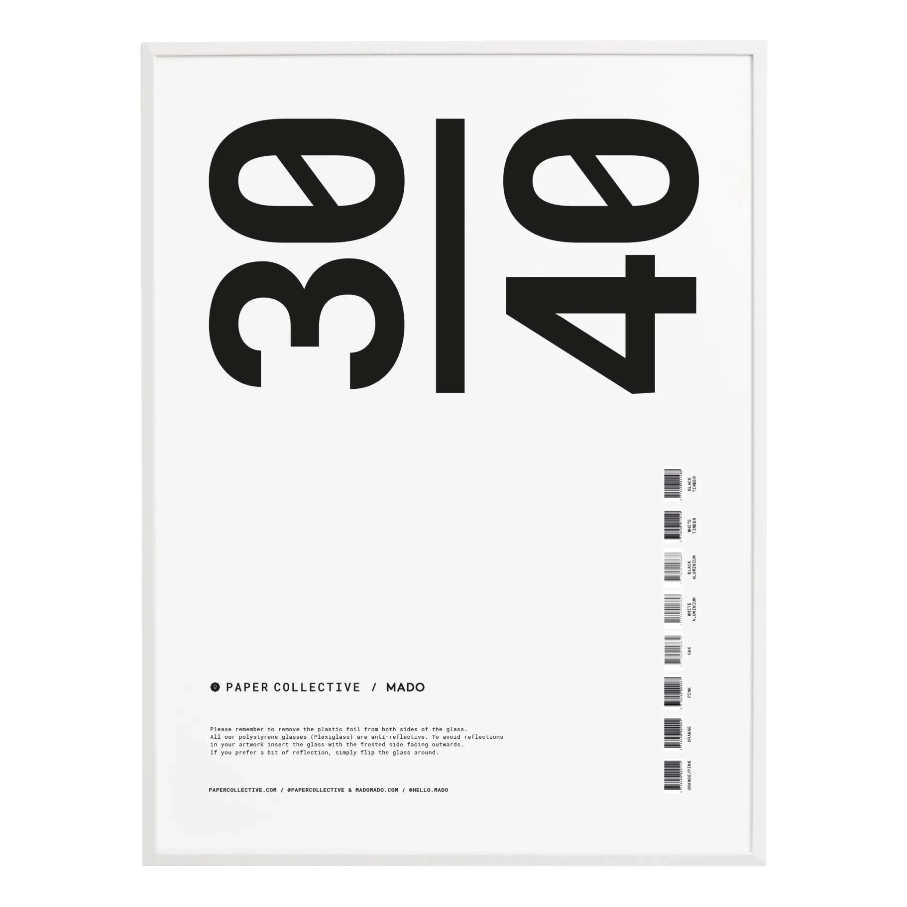 Paper Collective - Wooden frame | White