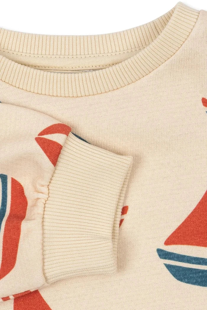 Çocuk pamuklu sweatshirt Konges Sløjd LOUPY LOU SWEAT SHIRT OCS