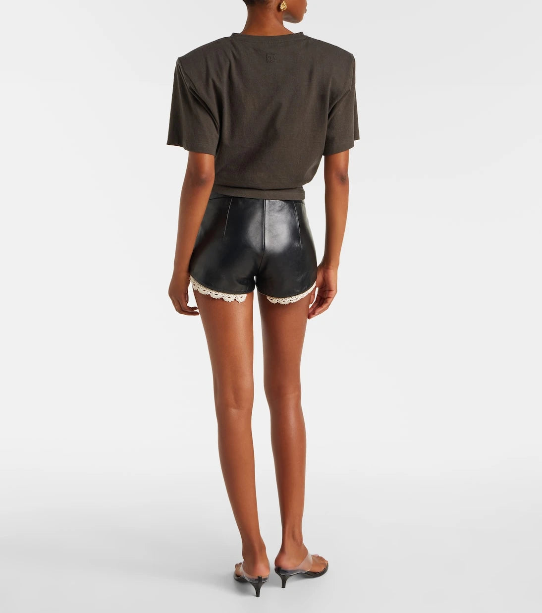 Magda Butrym - Gathered cotton and silk T-shirt