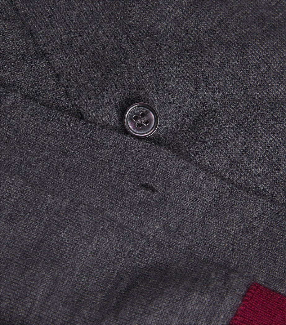 Joseph Silver Cashmere Overlay Cardigan