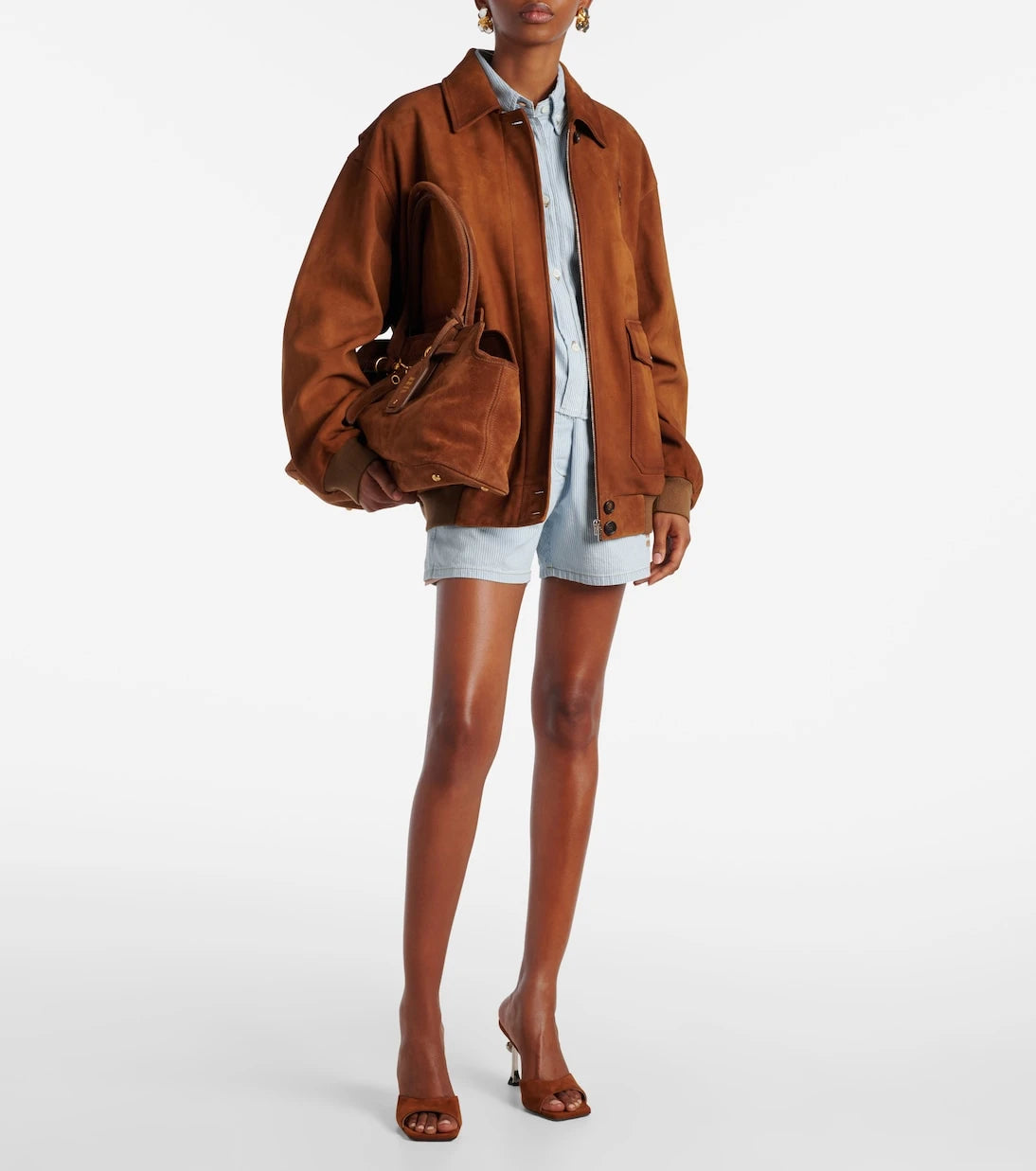 Mach & Mach - Puffy Heart Ring 95 suede mules