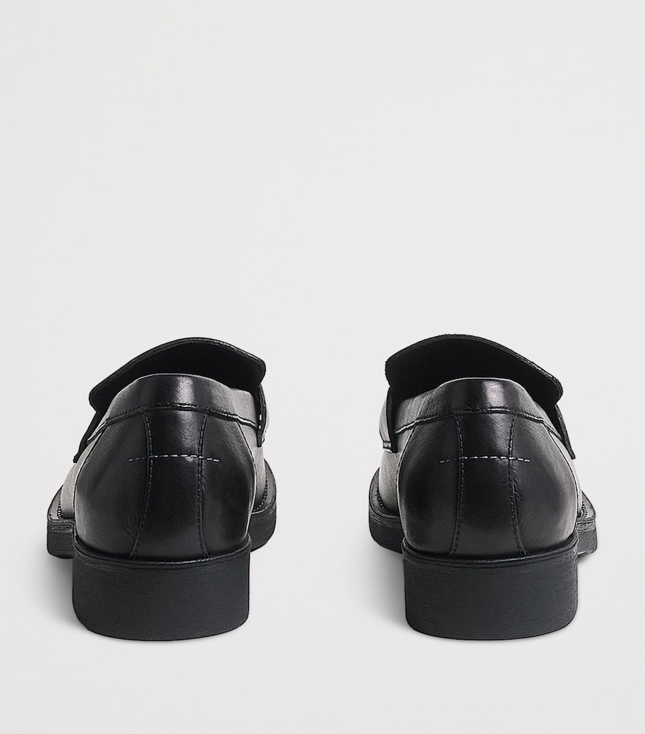 MM6 Maison Margiela Leather City Biker Loafers
