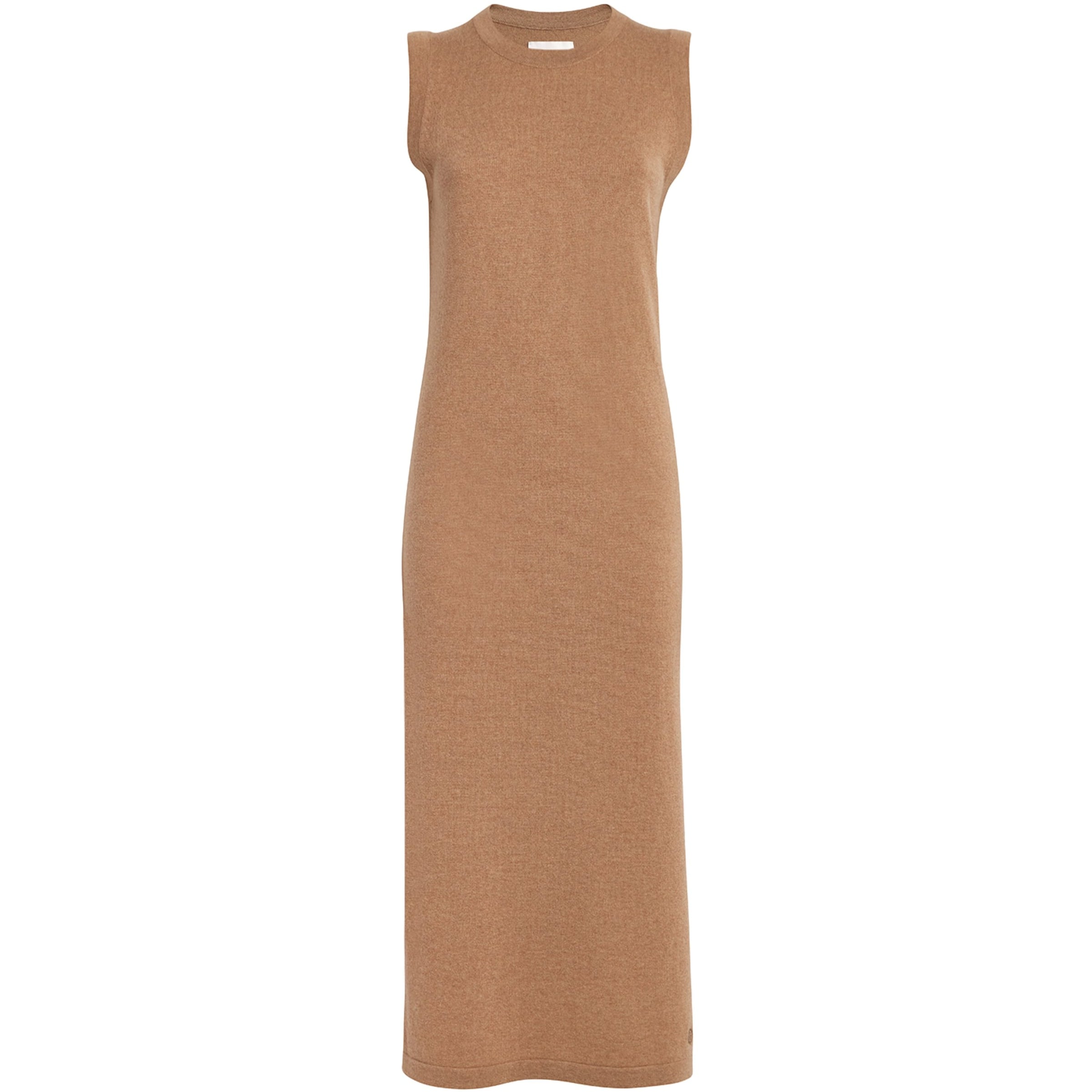 Ivory Cashmere Sleeveless Midi Dress