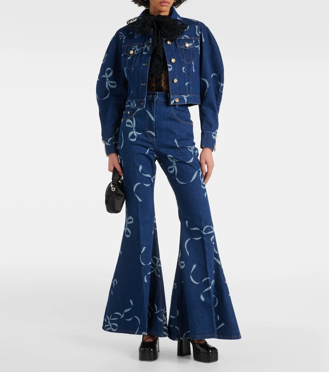 Nina Ricci - Printed denim jacket