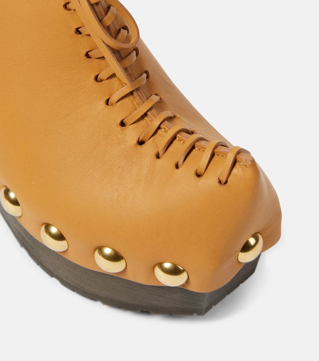 Etro - 50 leather platform clogs