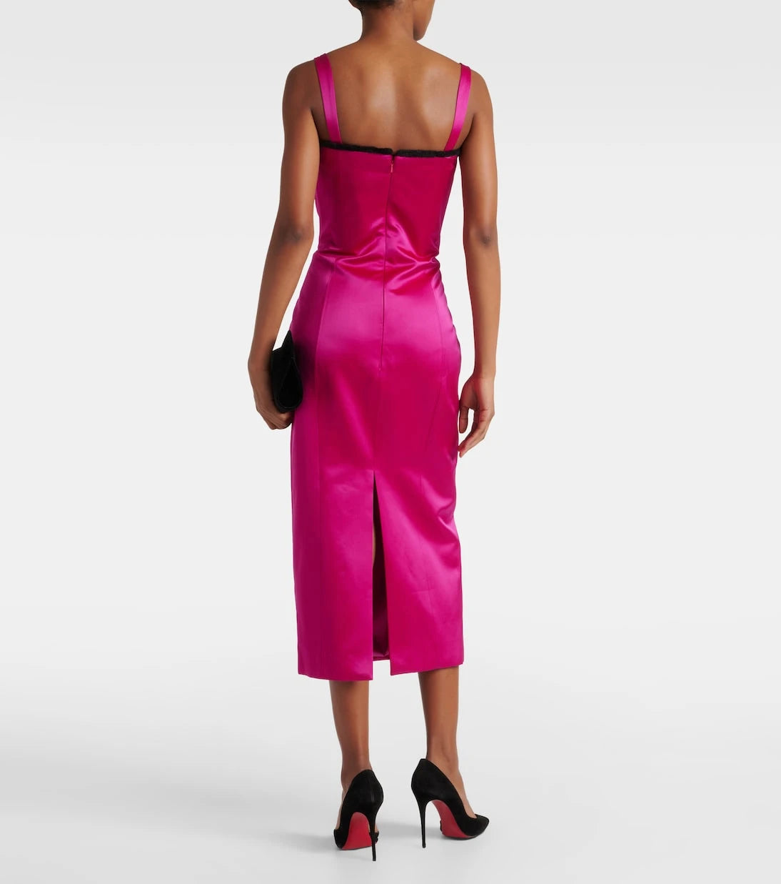 Miss Sohee - Embellished satin midi dress