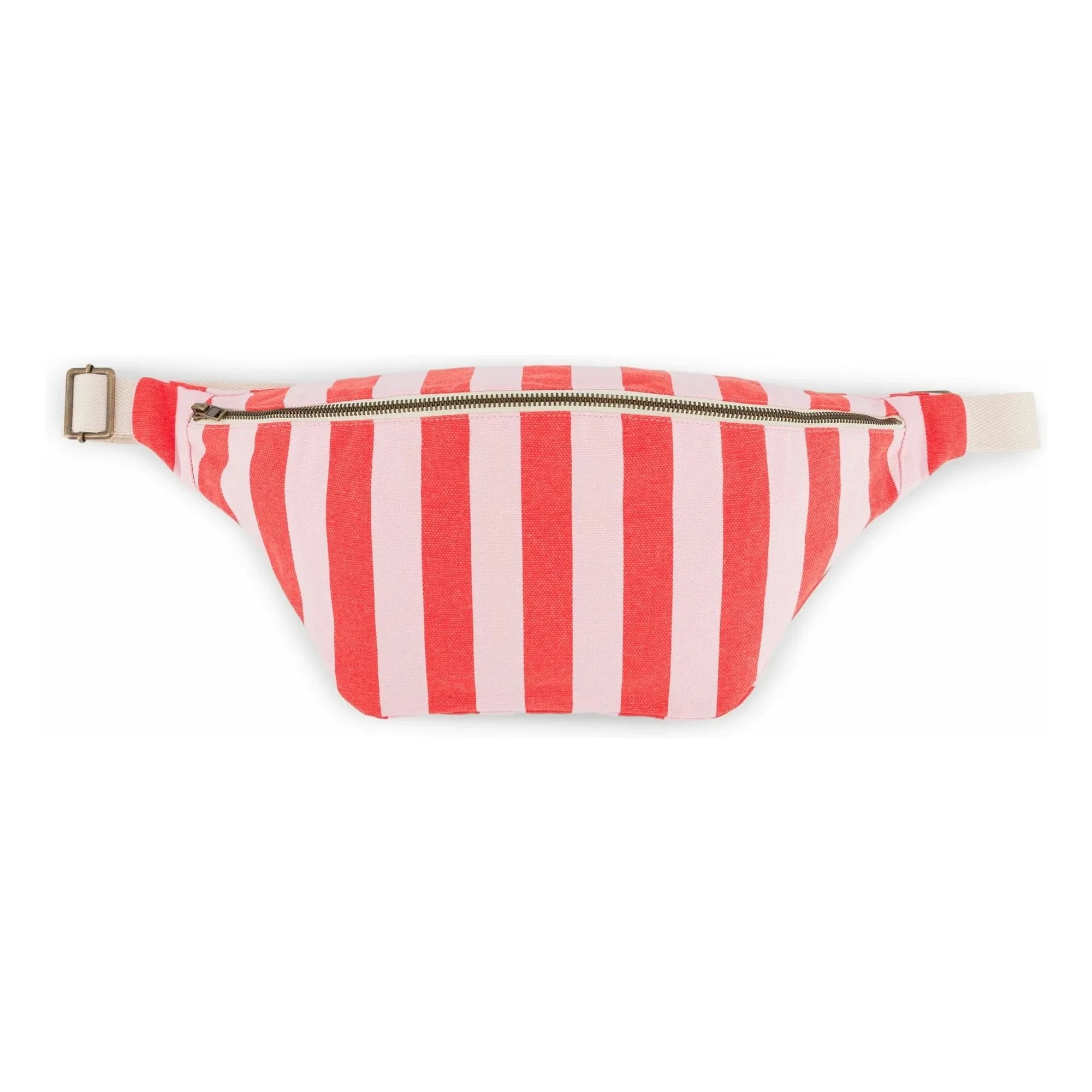 Rose in April - Striped fanny pack | Red