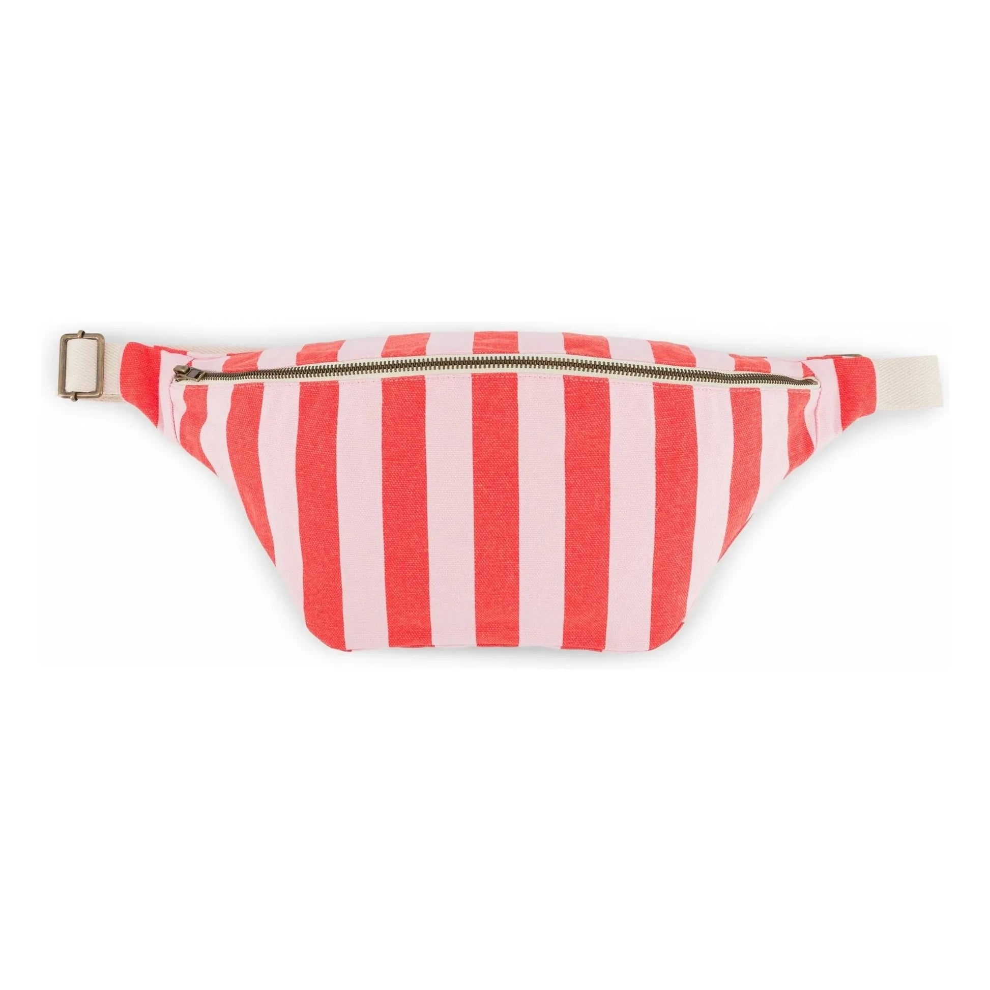 Rose in April - Striped fanny pack | Red