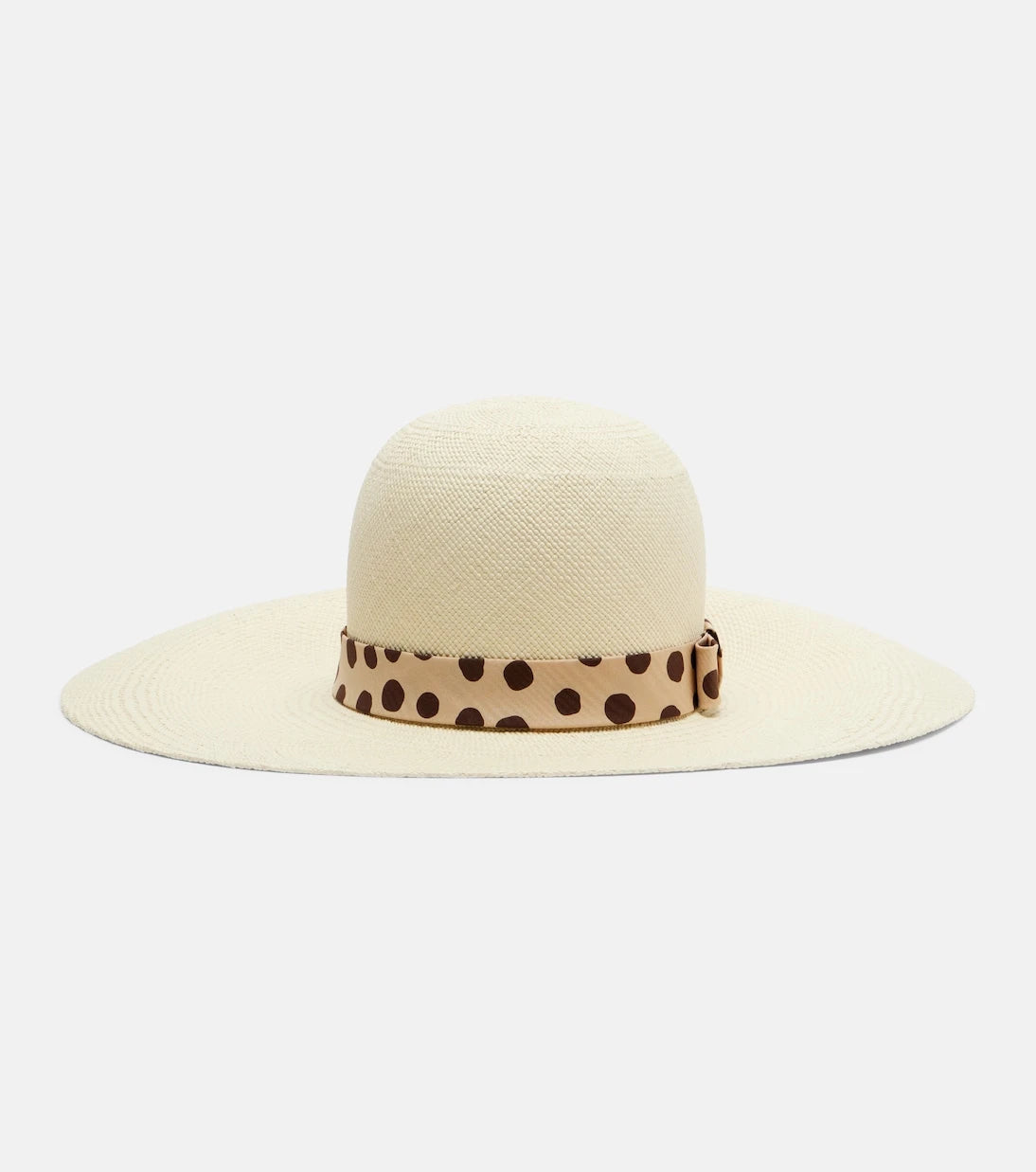 Valentino - Polka-dot straw boater hat