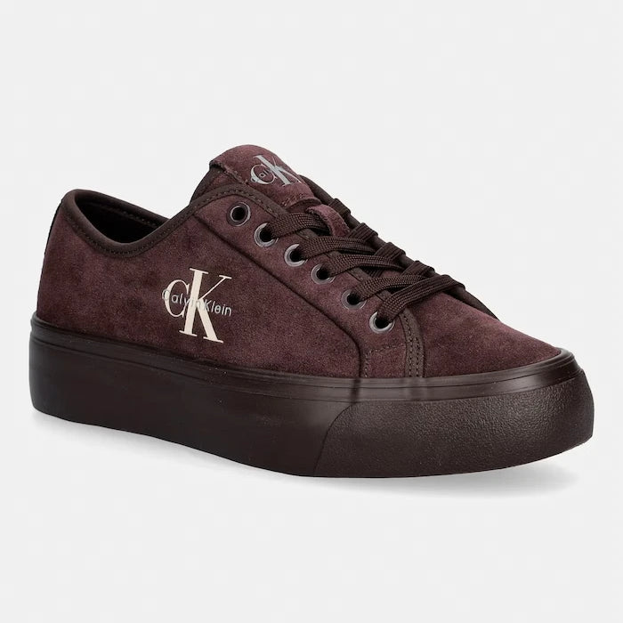 Calvin Klein VULC FLATF LACEUP SUEDE kadın süet spor ayakkabı
